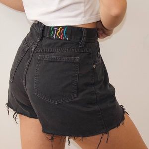 SOLD ⚠️ vintage STEEL jeans usa black denim shorts